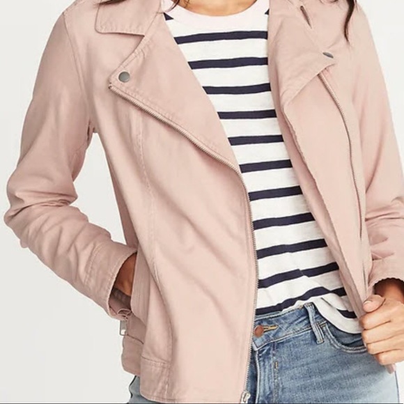 Old Navy Jackets & Blazers - Old Navy twill moto jacket in Dusty Rose